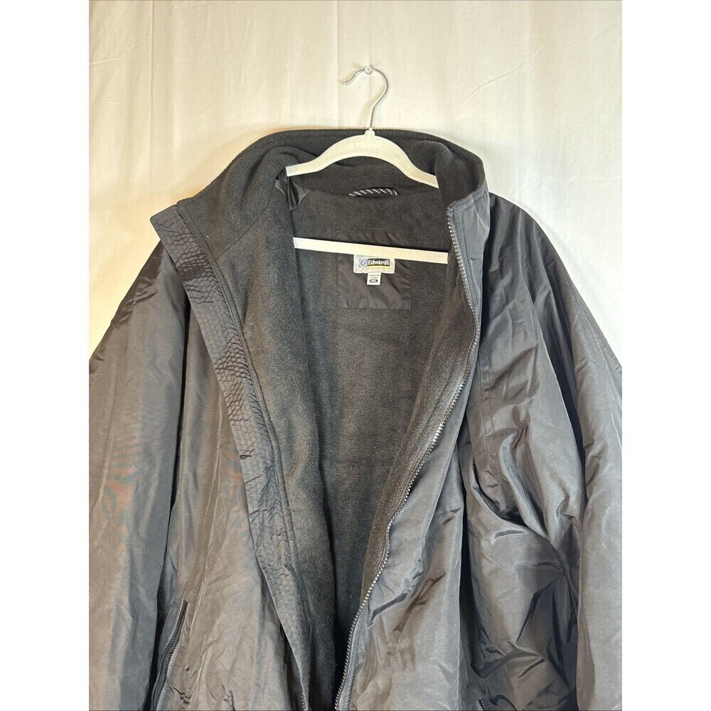 Edwards Jacket Men's 2XL Black Water Resistant Fleece Lined Preowned - Picture 9 of 16